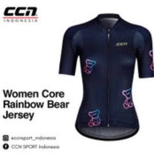 CCN Sport Cycling Jersey Large Rainbow Bears 🚴‍♀️